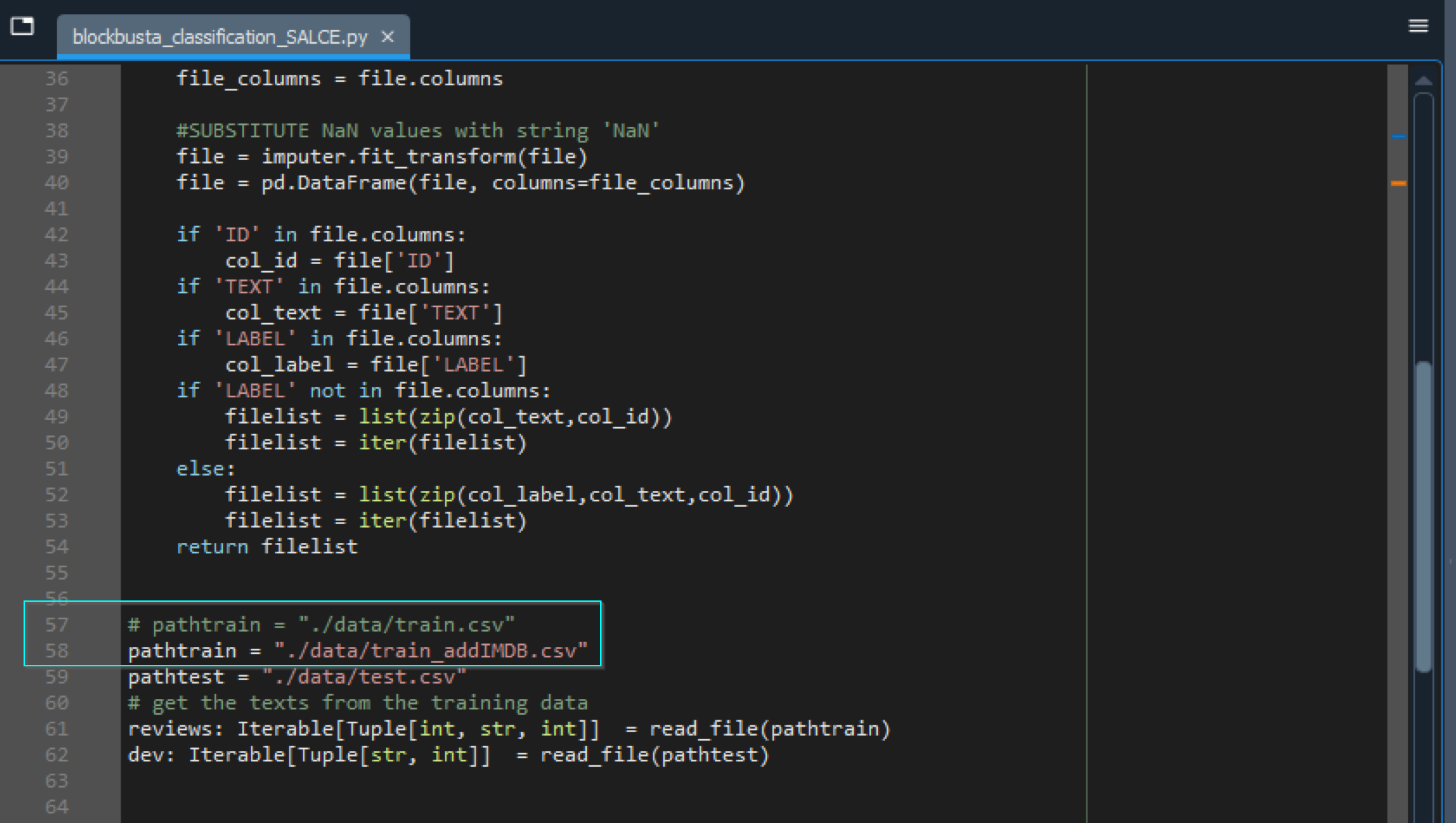 final classifier times